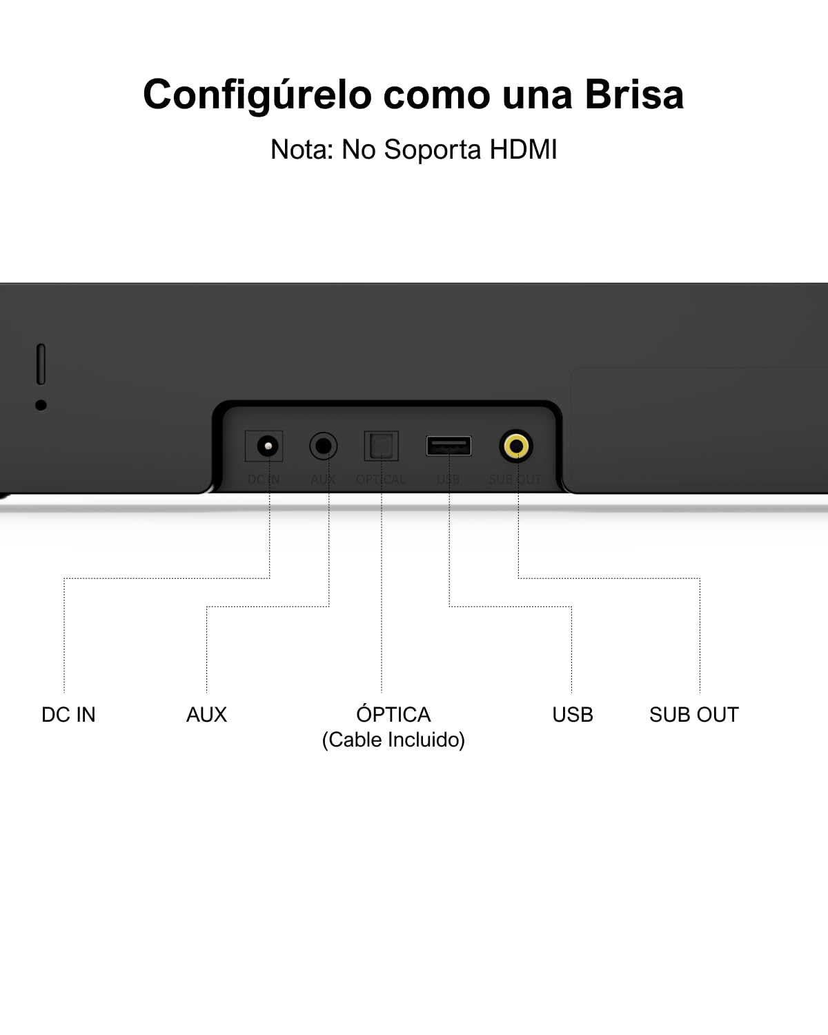 ULTIMEA Barra de Sonido TV de 2.1 Canales, Subwoofer Incorporado, Control de App, Barra de Sonido PC Todo en Uno, Barra Sonido TV Bluetooth 5.3, Opt/AUX//Montaje en Pared, Solo B30
