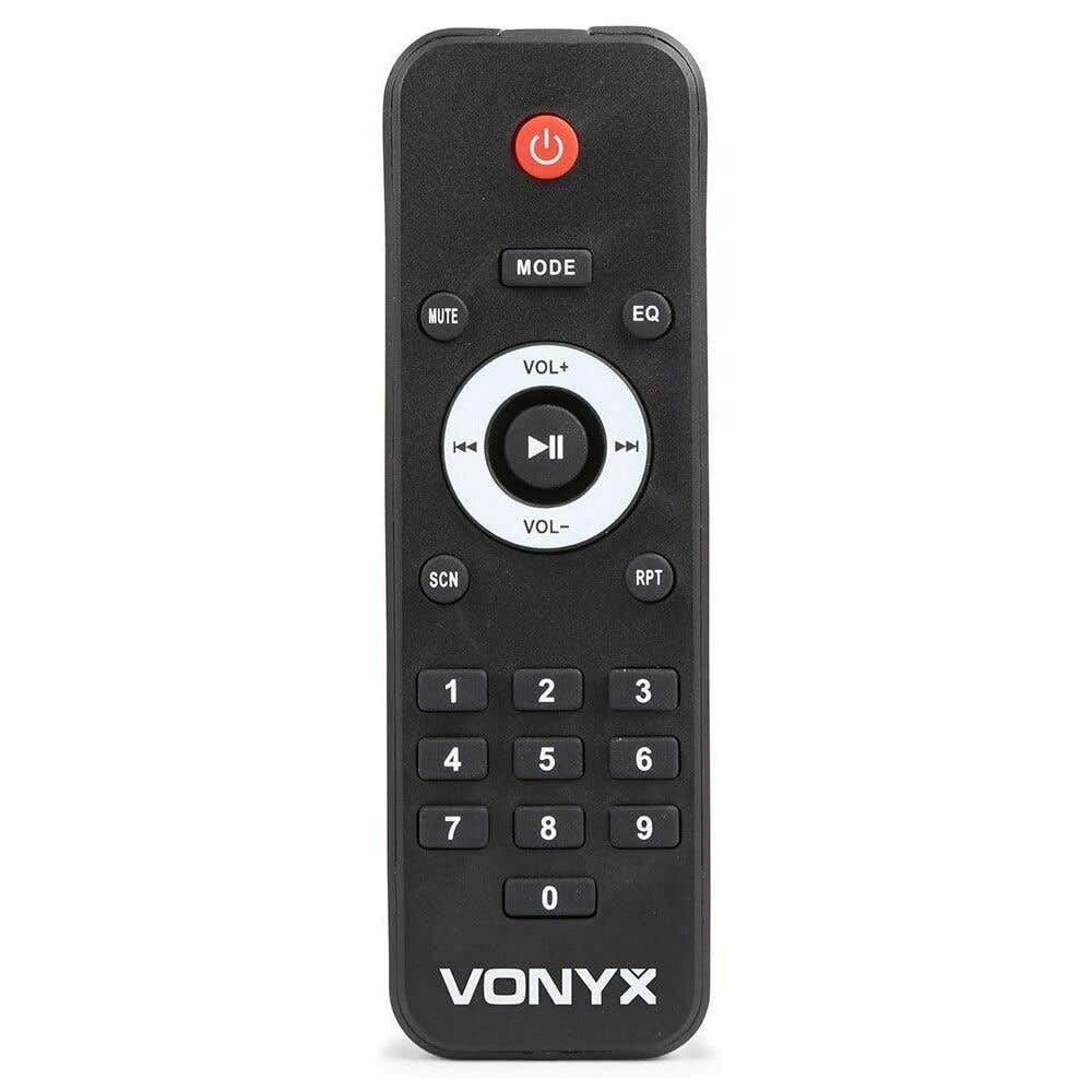 Vonyx VSA120S Juego de Altavoces Activos estéreo de 800 W con Bluetooth, Reproductor de MP3 y Control Remoto - ¡Adecuado para DJ's, músicos, Cantantes y discursos!