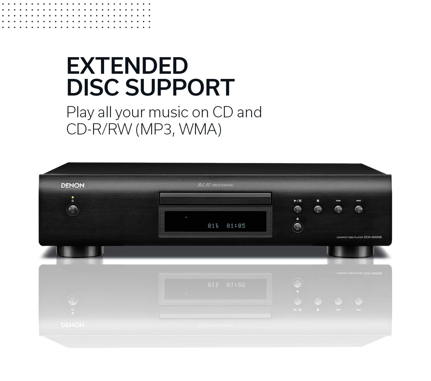 Denon DCD-600NE con Mando a distancia, Negro