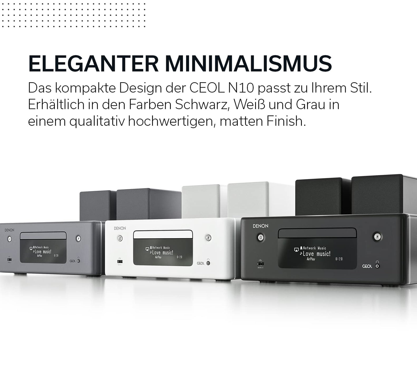 DENON CEOL-N10 Microcadena Bluetooth 130W RMS Blanco