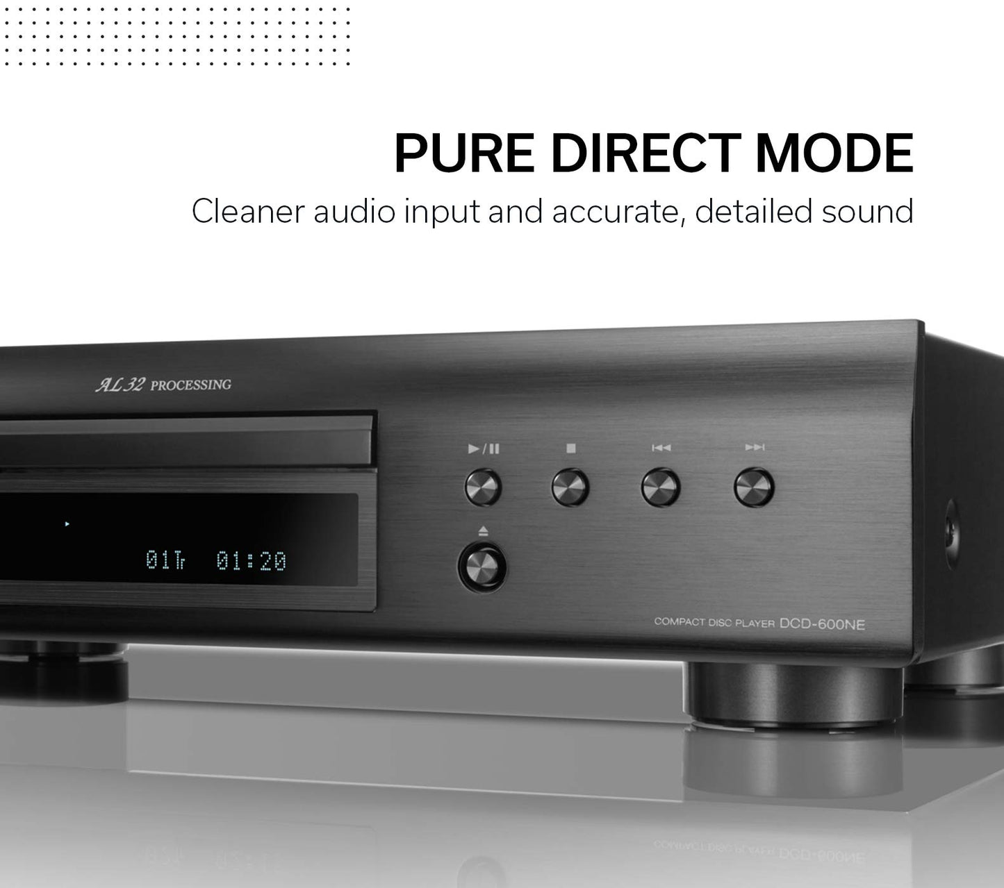 Denon DCD-600NE con Mando a distancia, Negro