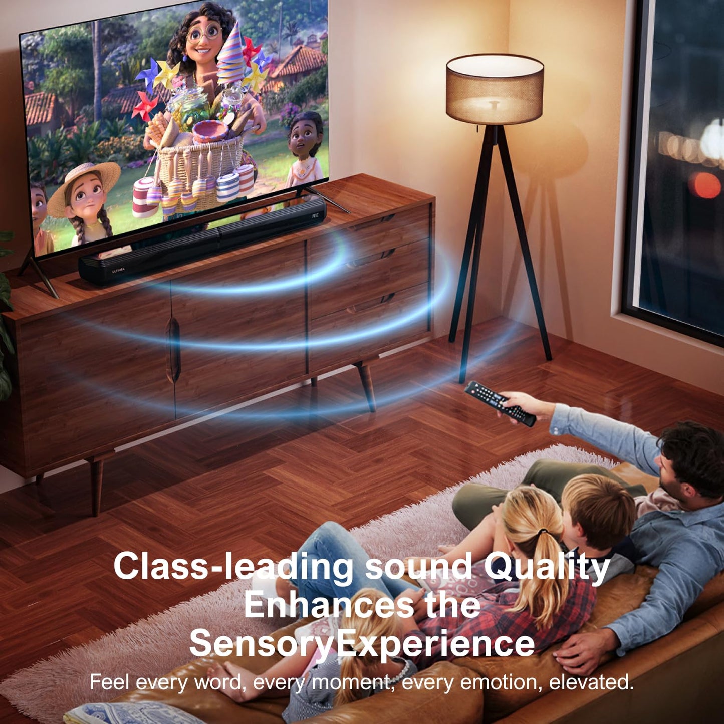 ULTIMEA 2.2ch Barras de Sonido para TV, 2 en 1 Barra de Sonido Desmontable para TV, Bluetooth 5.3 Soundbar, 3 Modos de Ecualización y Graves Ajustables Altavoces de TV, ARC/óptico/Aux, Apollo S40 Pro