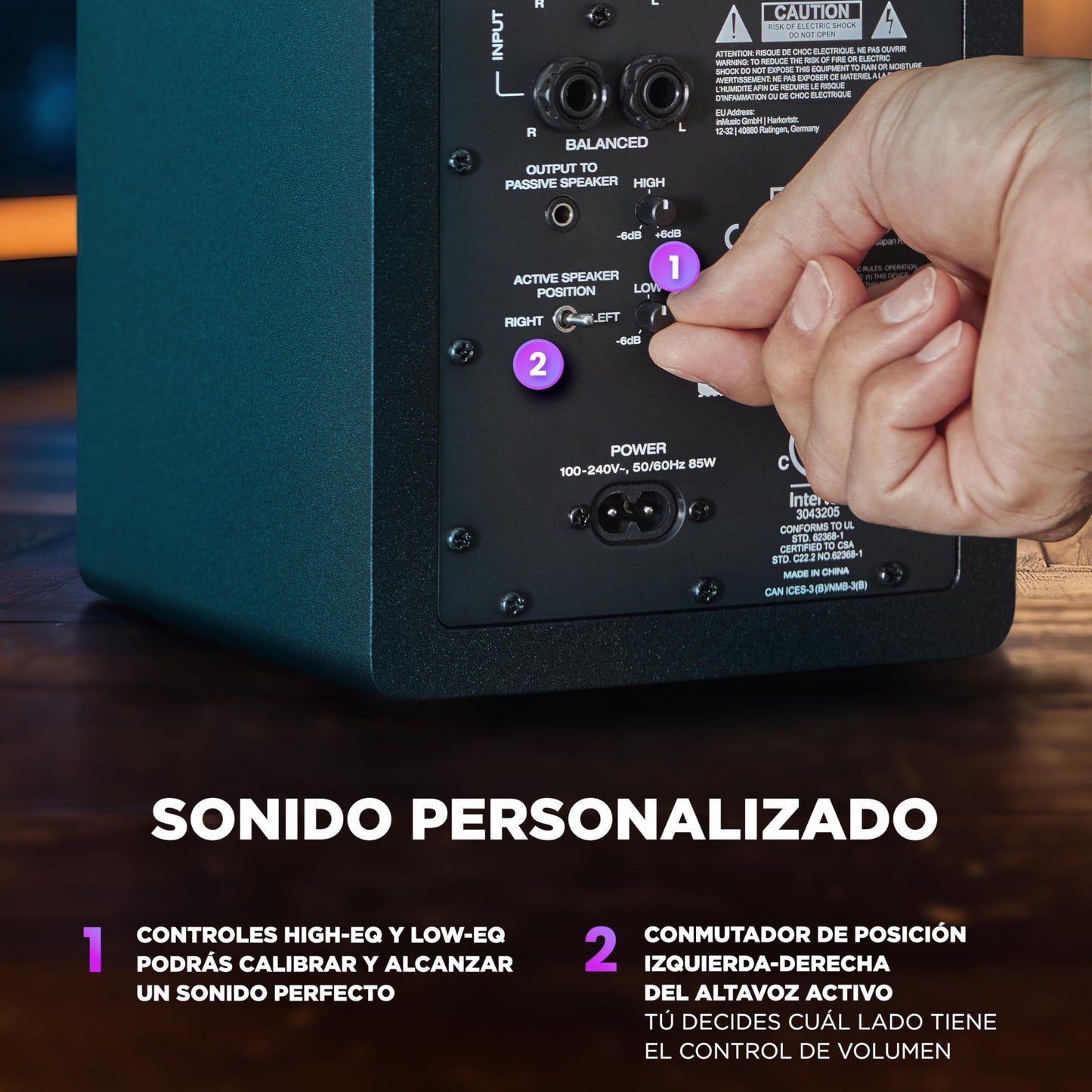 Monitores de Estudio M-AUDIO BX4 Par 4.5" 120W – Altavoces Autoamplificados para PC, Juegos y Producción Musical