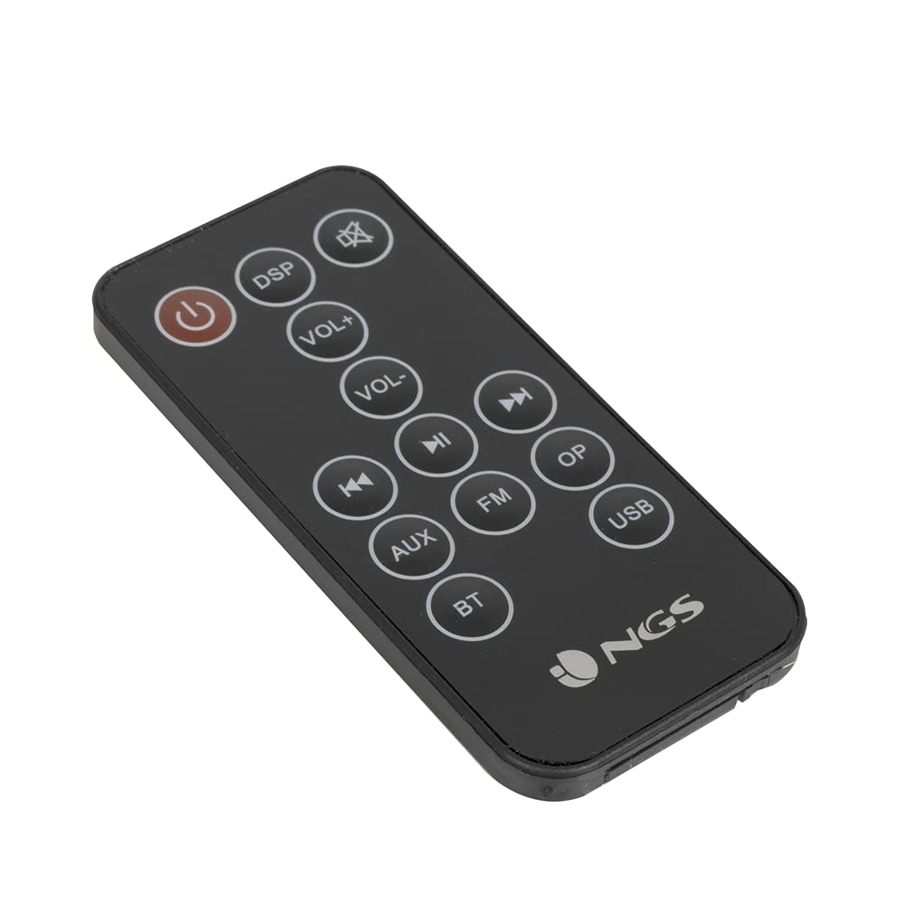 NGS Sky Charm 2.1- Torre de Sonido Bluetooth 80W con Entrada Óptica, USB, Radio FM y AUX IN