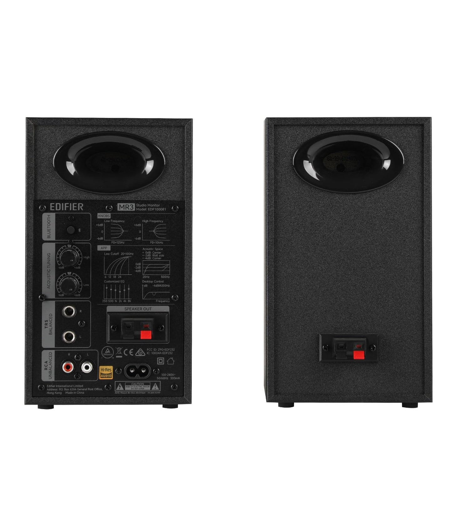 Edifier MR3 – Altavoces de Estantería Activos, Bluetooth 5.4, Hi-Res Audio 2.0, Entrada TRS/RCA/AUX, Negro