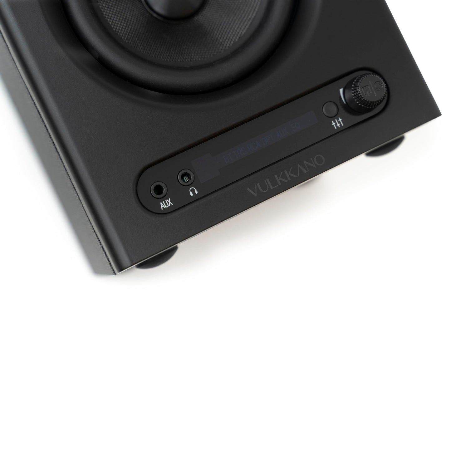 Monitores de Estudio VULKKANO PRO4 – Woofer 4”, Bluetooth, TRS/RCA/AUX, Salida Auriculares, Ajustes EQ, Negro