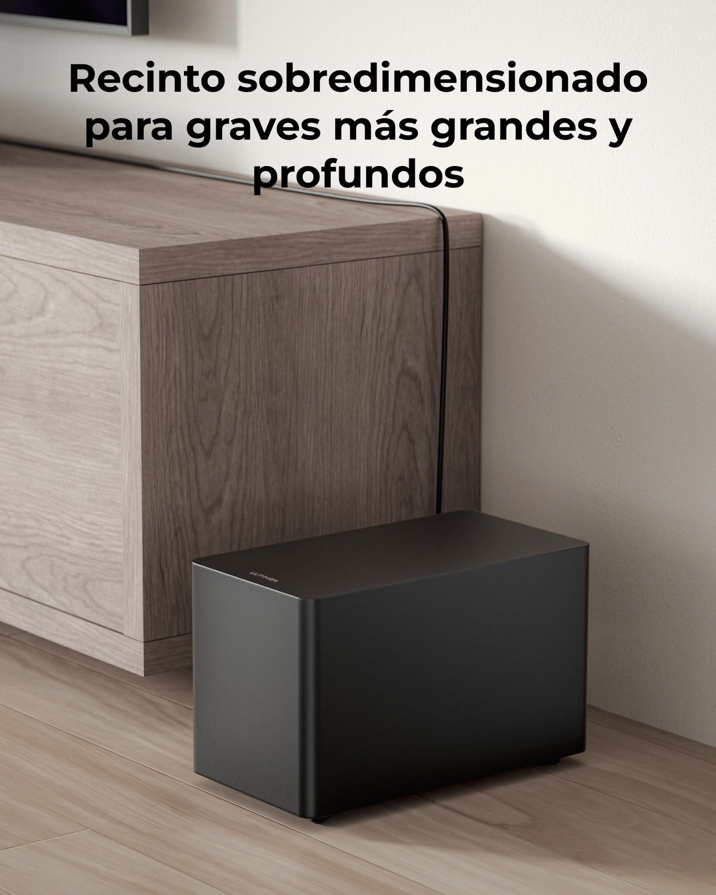 ULTIMEA 5.1ch Barra de Sonido TV con Dolby Atmos, Sistema de Sonido Envolvente para Home Cinema, Barra de Sonido con Subwoofer para TV, 340W, Bajos Ajustables, App, Bluetooth 5.4, Poseidon M60 Boom