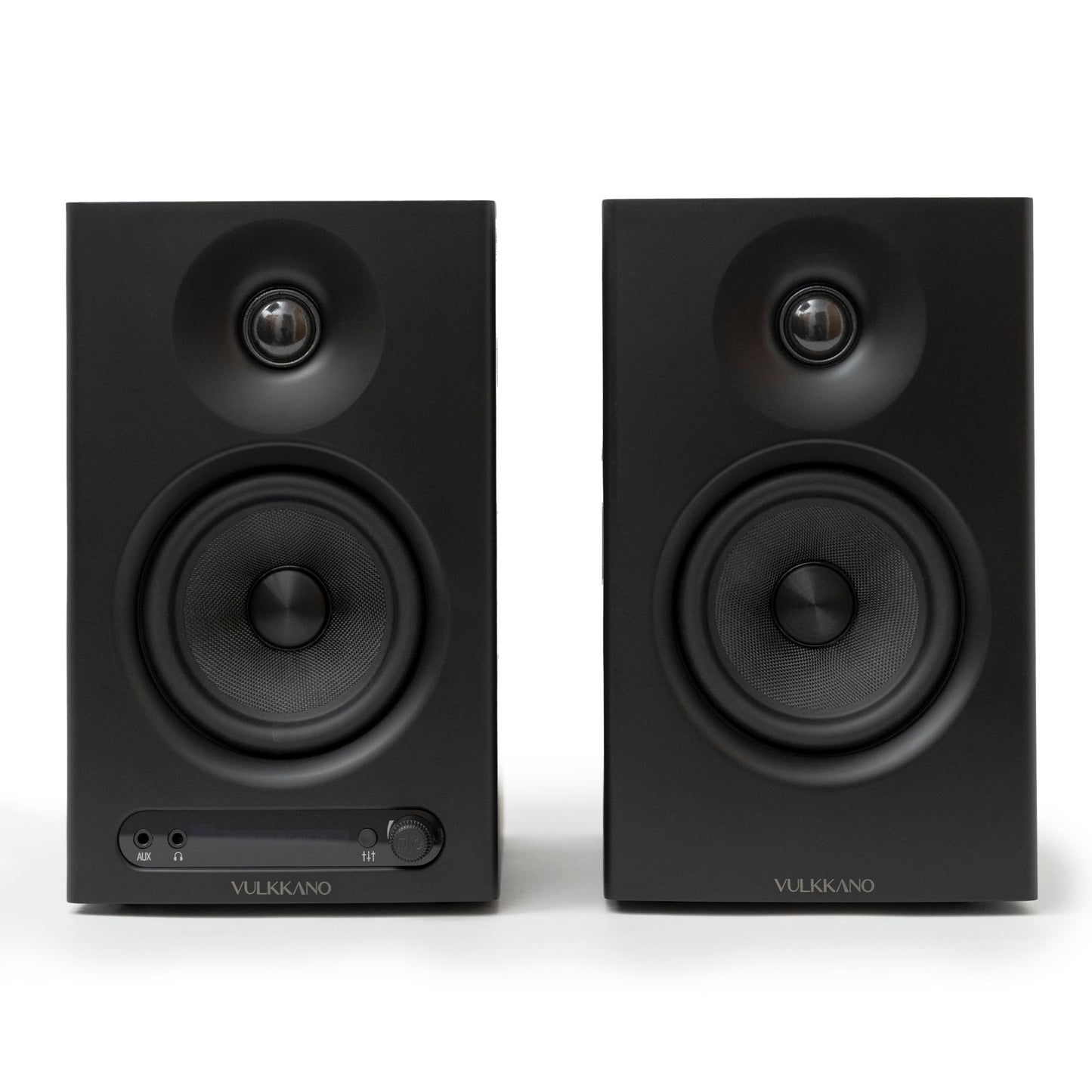 Monitores de Estudio VULKKANO PRO4 – Woofer 4”, Bluetooth, TRS/RCA/AUX, Salida Auriculares, Ajustes EQ, Negro