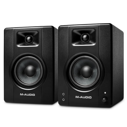 Monitores de Estudio M-AUDIO BX4 Par 4.5" 120W – Altavoces Autoamplificados para PC, Juegos y Producción Musical